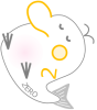 目を閉じているデカボンのイラスト