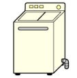 二層式洗濯機のイラスト画像