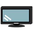 液晶型テレビのイラスト画像