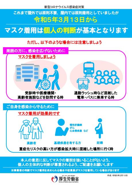 新型コロナウイルス感染症対策のリーフレット