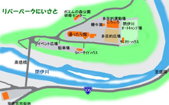 リバーパークにいさとマップ