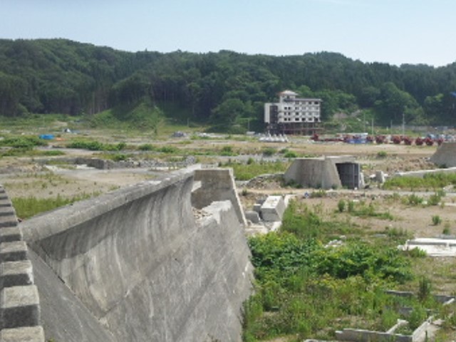 津波で被害を受けた様子を撮影した写真