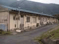 一戸建て住宅が隣り合わせで並んでいる平屋建て長屋住宅の外観写真