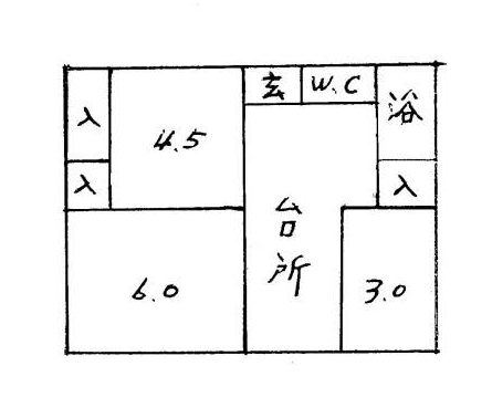 S41八坂団地住宅の間取図
