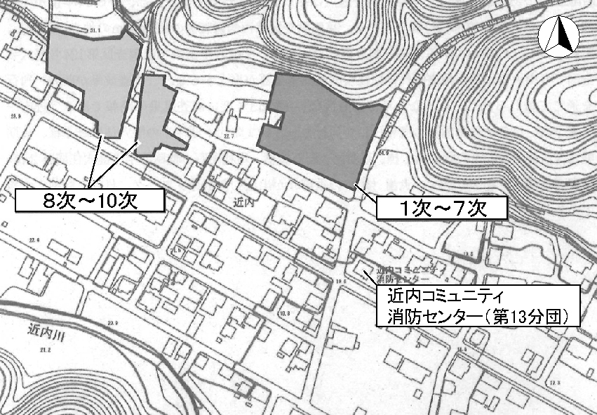 近内中村遺跡 調査地点