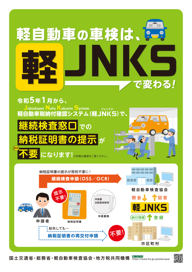 軽自動車の車検は軽KNKSで変わる!のチラシ(表)
