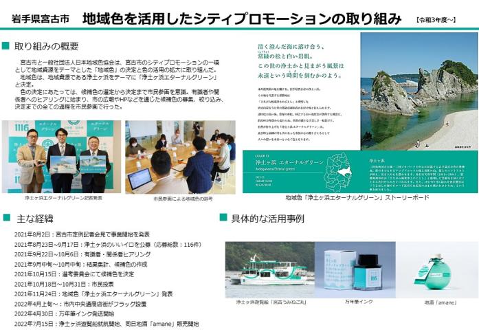 岩手県宮古市 地域色を活用したシティプロモーションの取り組みリーフレット