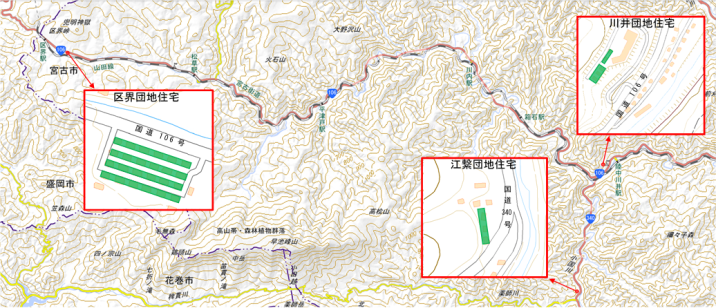 川井地区位置図