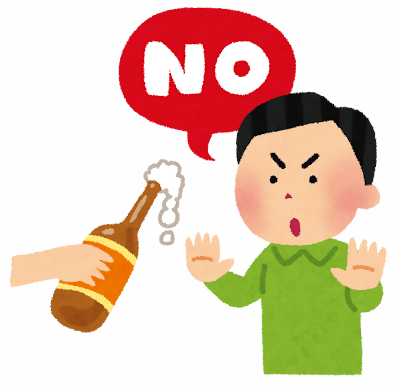 運転手が飲酒を断るイラスト