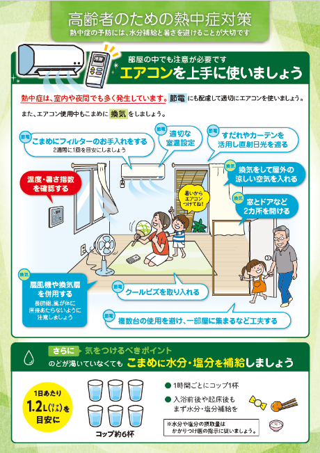 高齢者のための熱中症対策表面