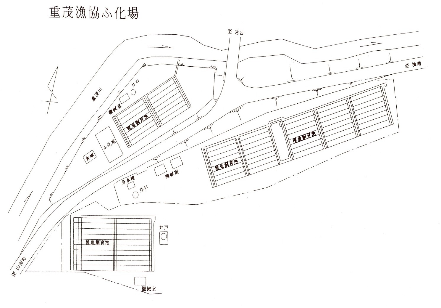 重茂漁協ふ化場の地図