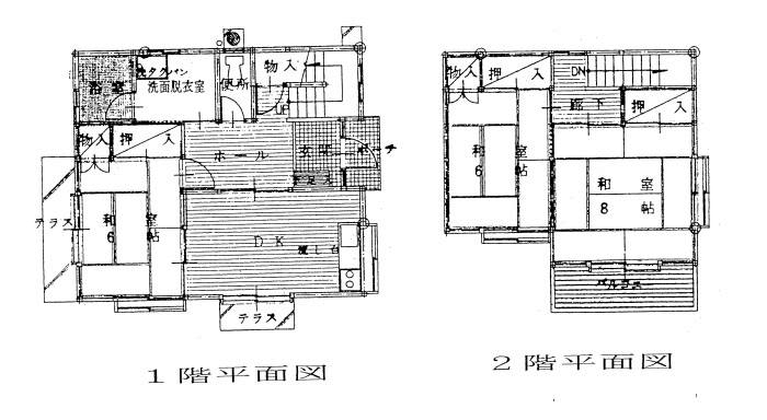飛の沢第2団地住宅の間取図