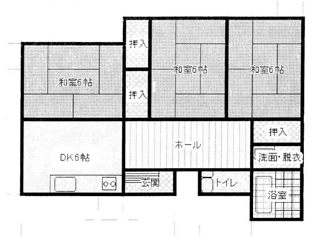 蟇目第2団地住宅の間取図