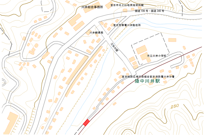 かわい住宅の位置図