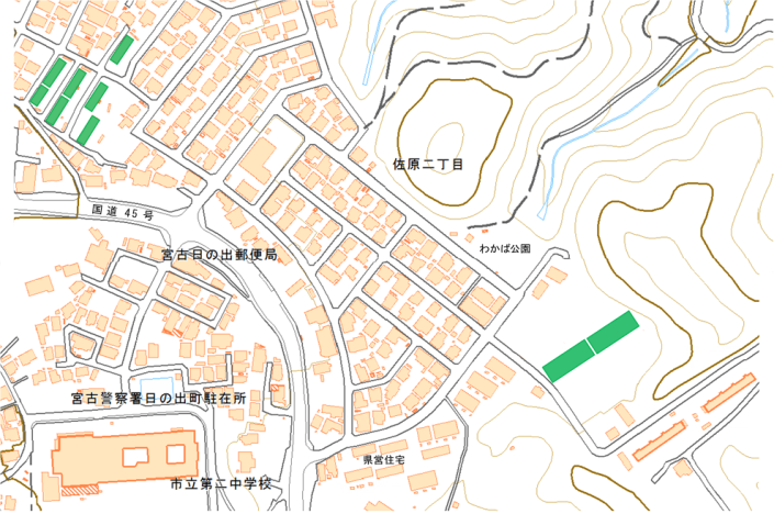 佐原団地住宅の位置図