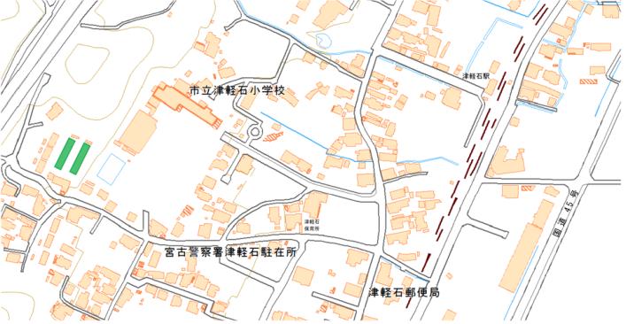 津軽石住宅の位置図