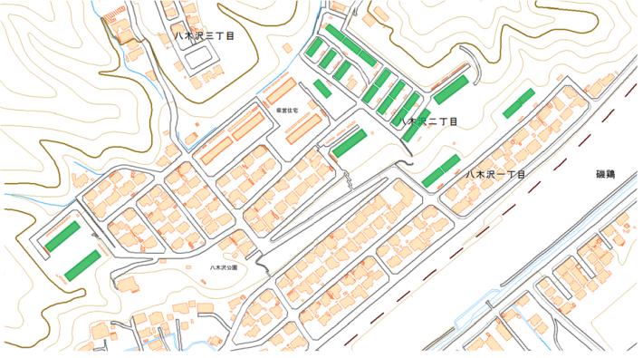 八木沢団地住宅周辺の地図