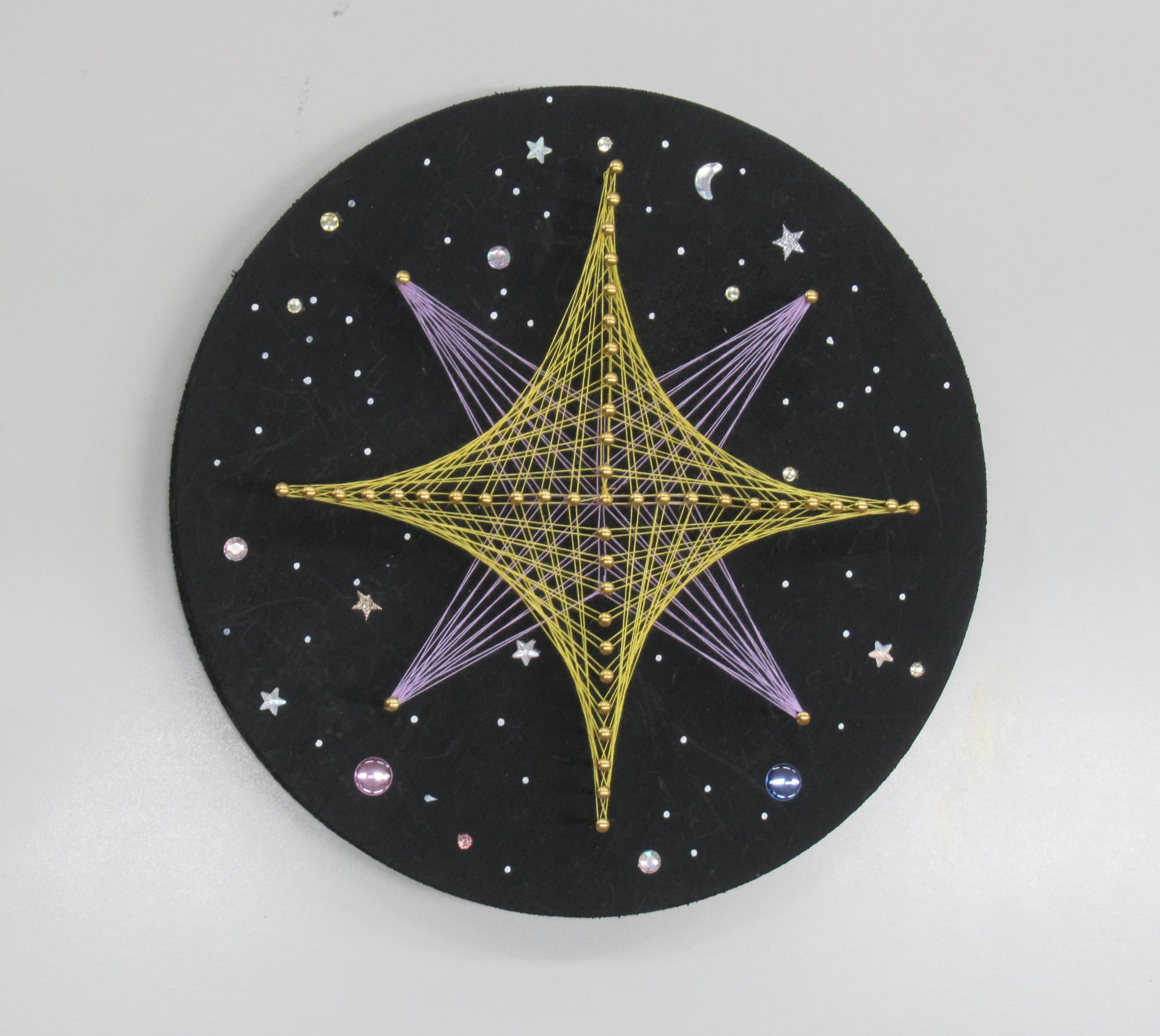 願叶星の糸かけアート