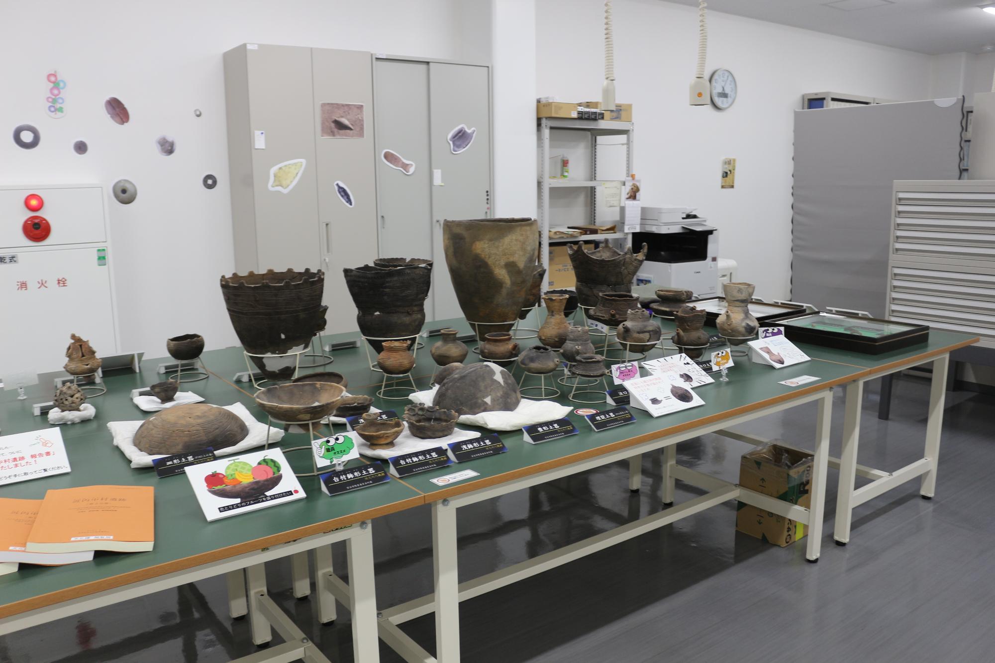 近内中村遺跡展示の様子