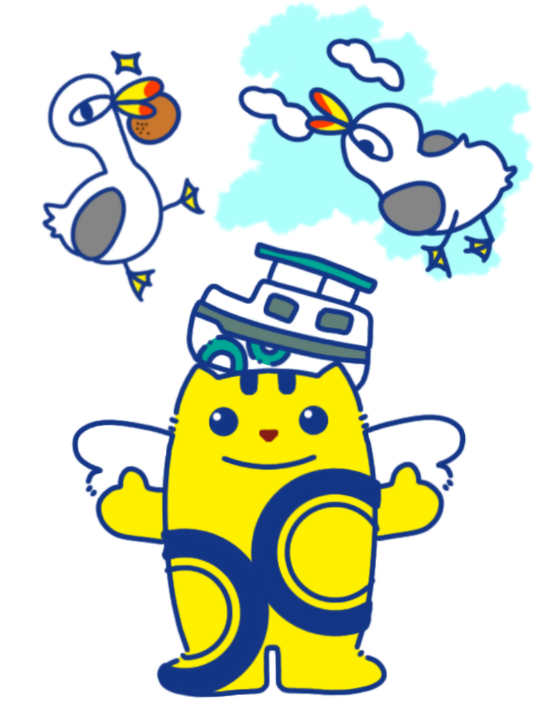 魹ヶ埼灯台めいすいくんのイラスト